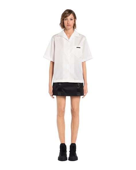 prada white long sleeve shirt|Prada nylon short sleeve.